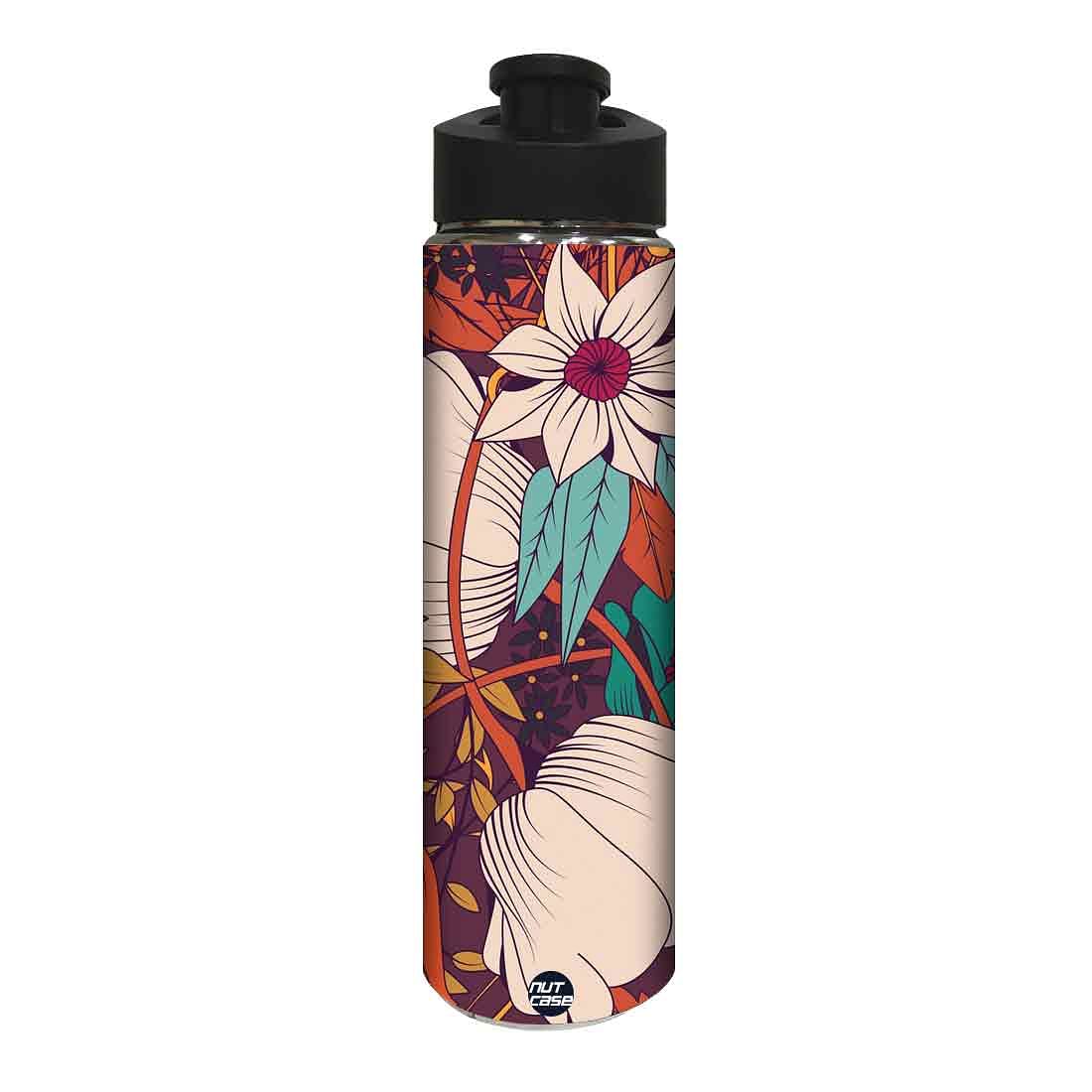 Designer Sipper Bottle for Kids - Beautiful Floral Design