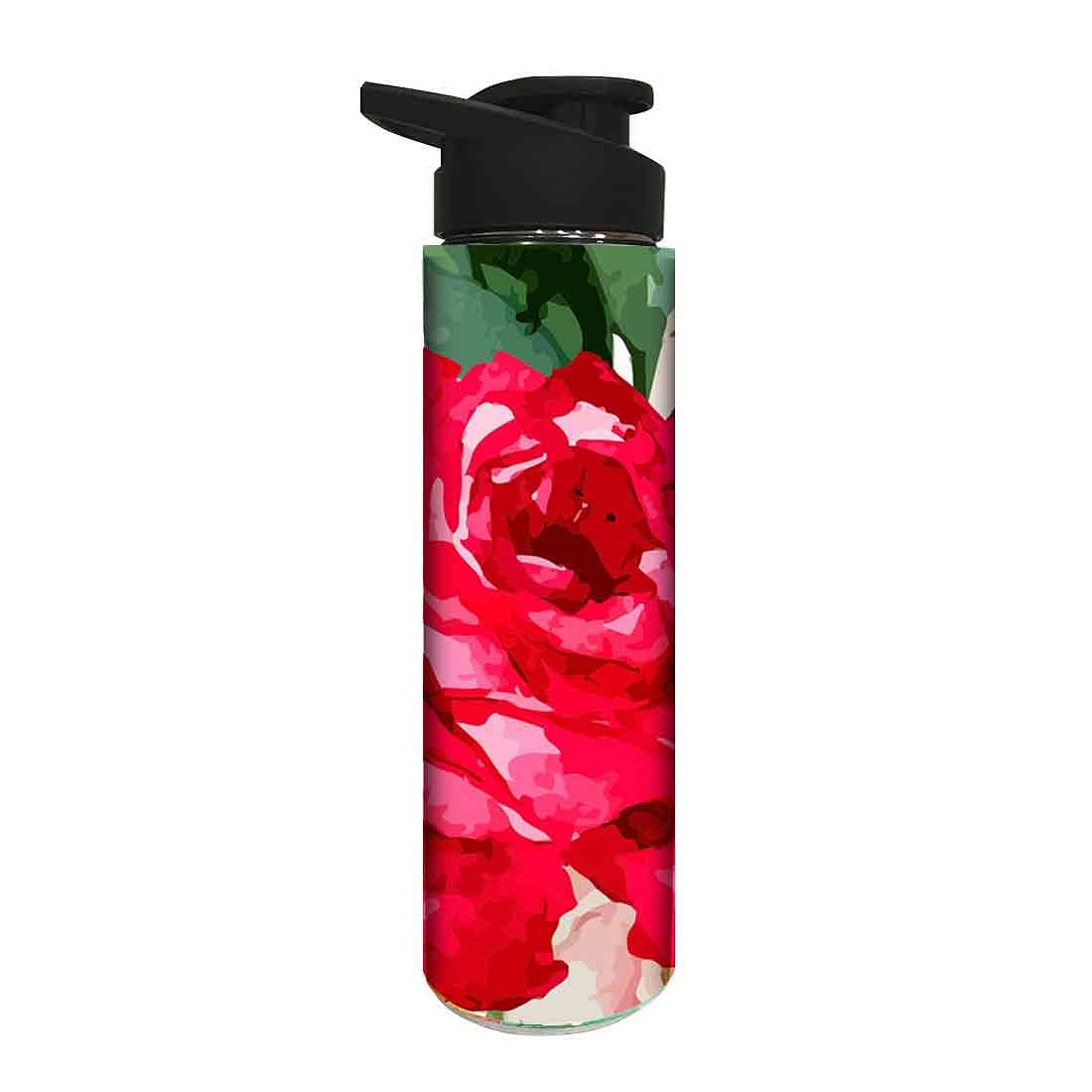 Sipper Stainless Bottle for Girls - Red Flower - Image 2