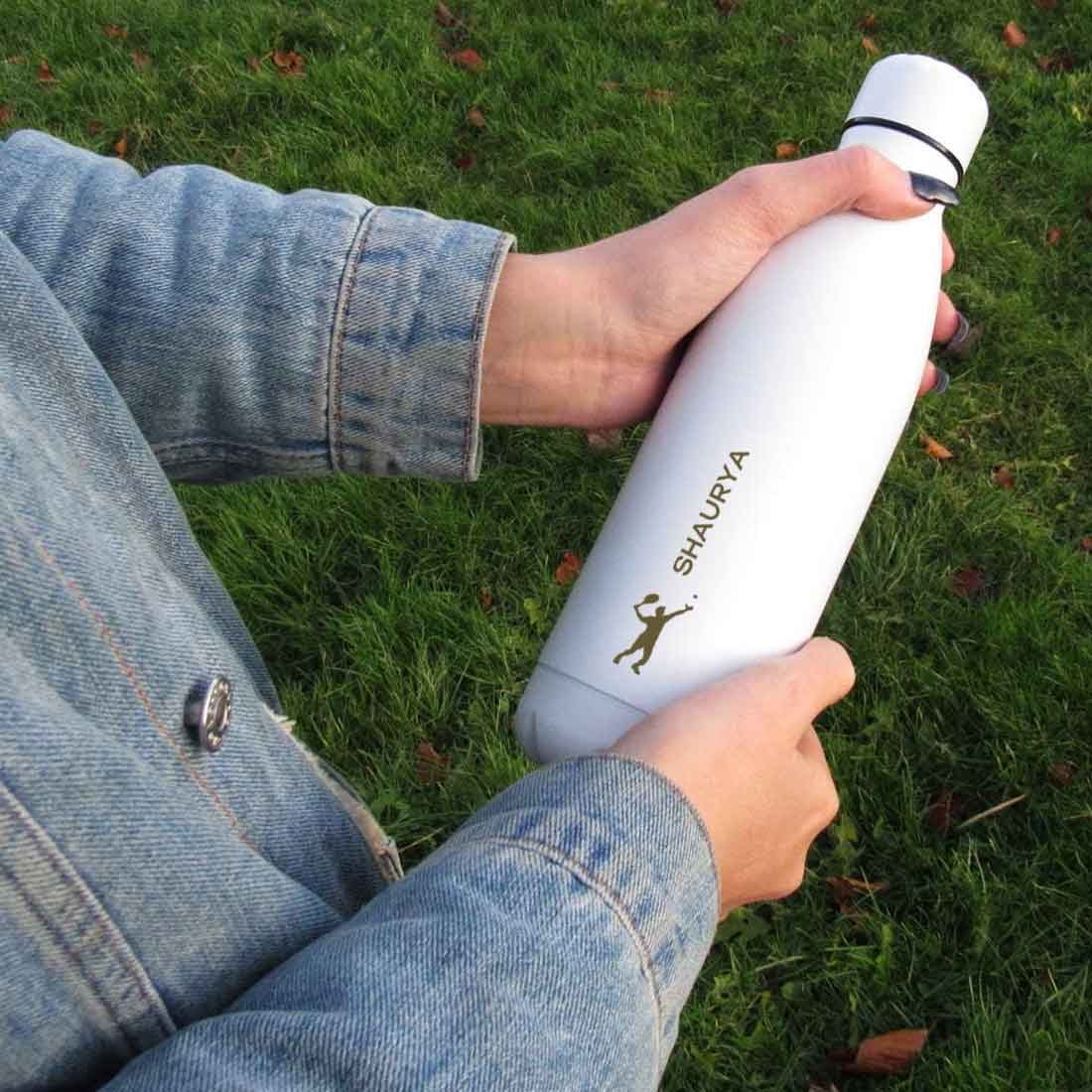 Customized Water Bottles With Name Stainless Steel Hot & Cold Cola Flask - 500ml -Tennis - Image 3