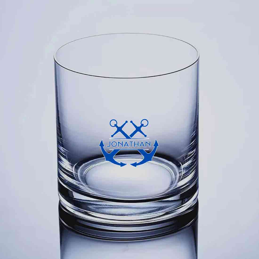 Whiskey Drinking Glasses with Name - Personalized Alcohol Glass Colored Printed - Image 4