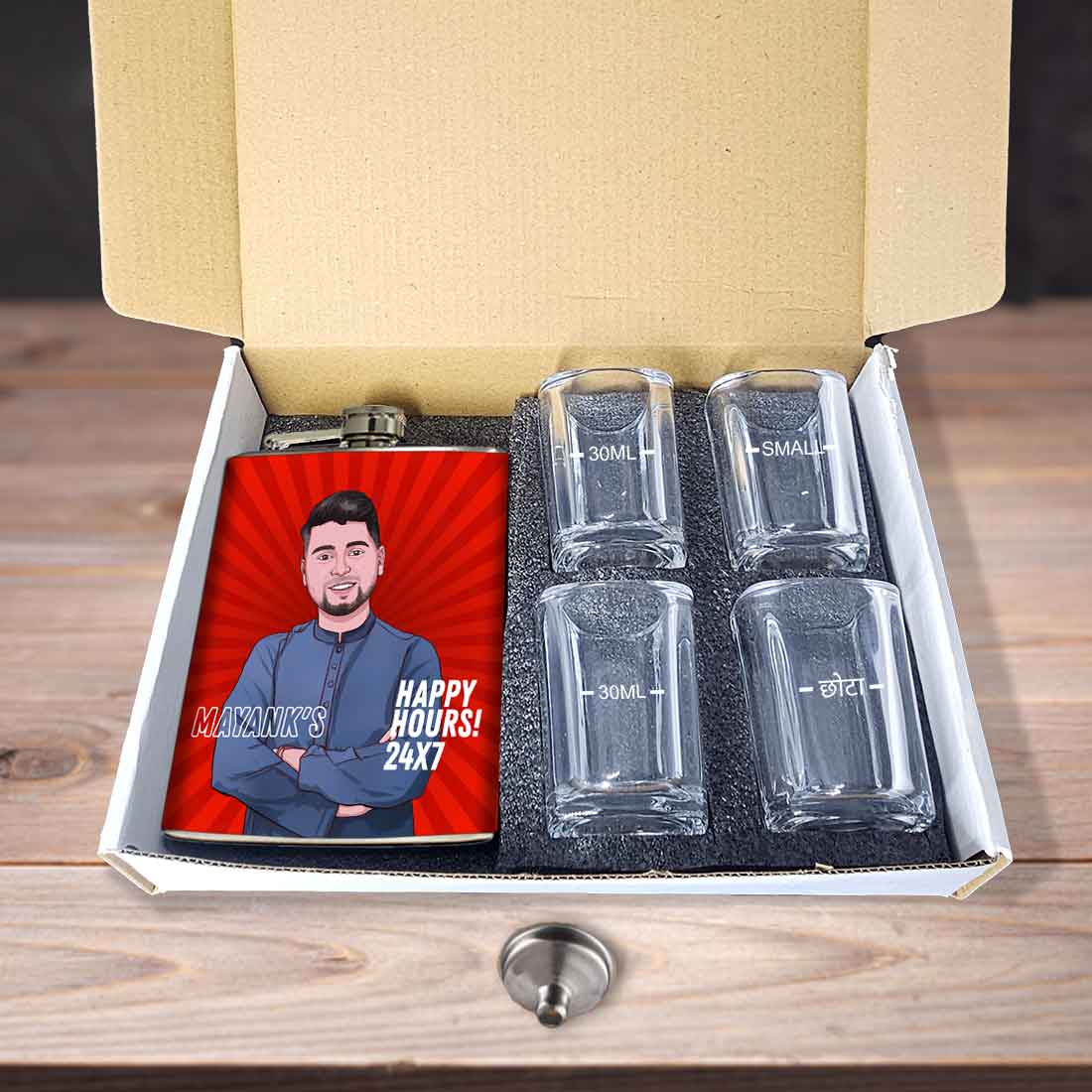 Whiskey Flask with Art Portraits - Personalized Hip Flasks - Image 10