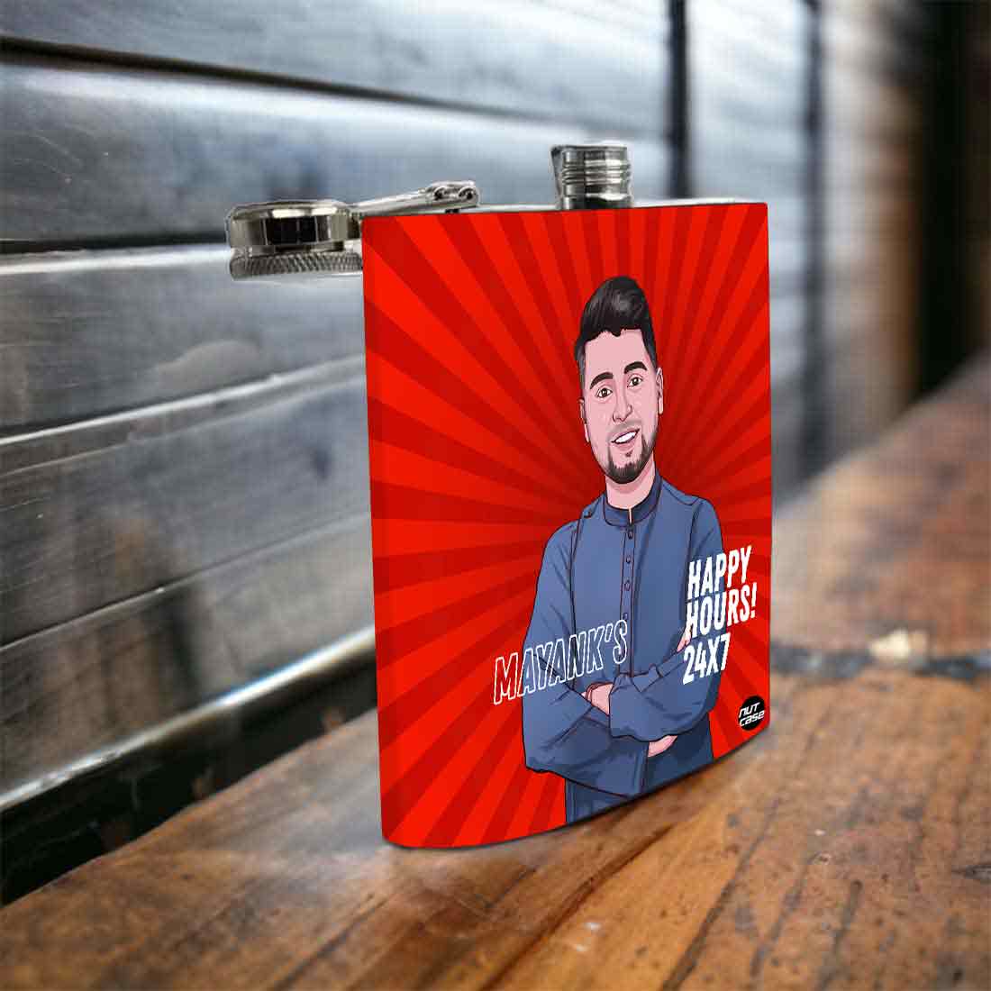 Whiskey Flask with Art Portraits - Personalized Hip Flasks - Image 8
