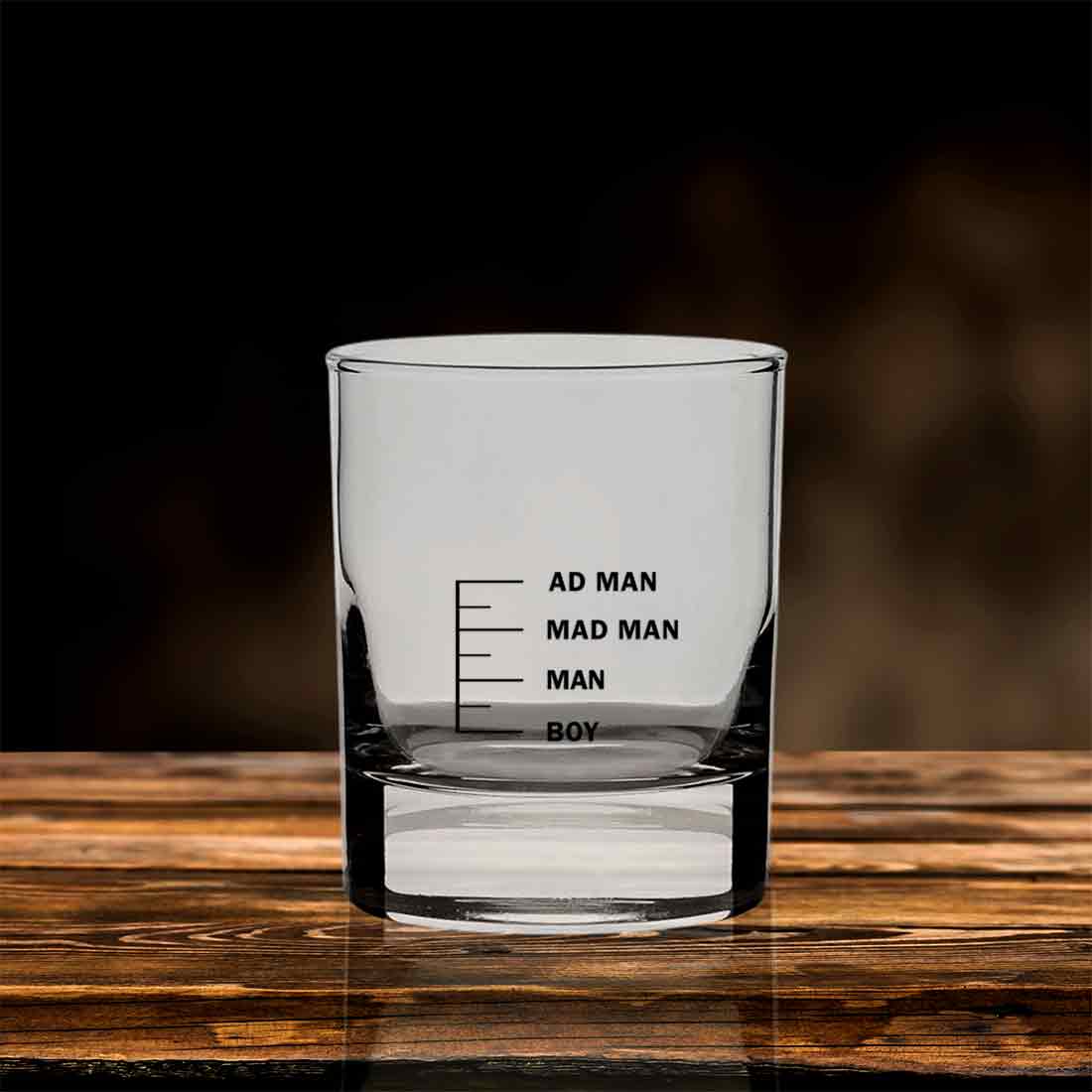 Whiskey Barware Glasses for Drinking Whisky Scotch - AD MAN MAD MAN MAN BOY - Image 2