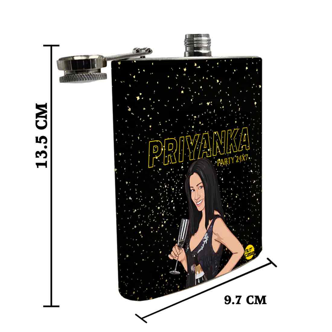 Whiskey Hip Flask with Art Picture-Customized Stainless Steel Flasks - Image 7