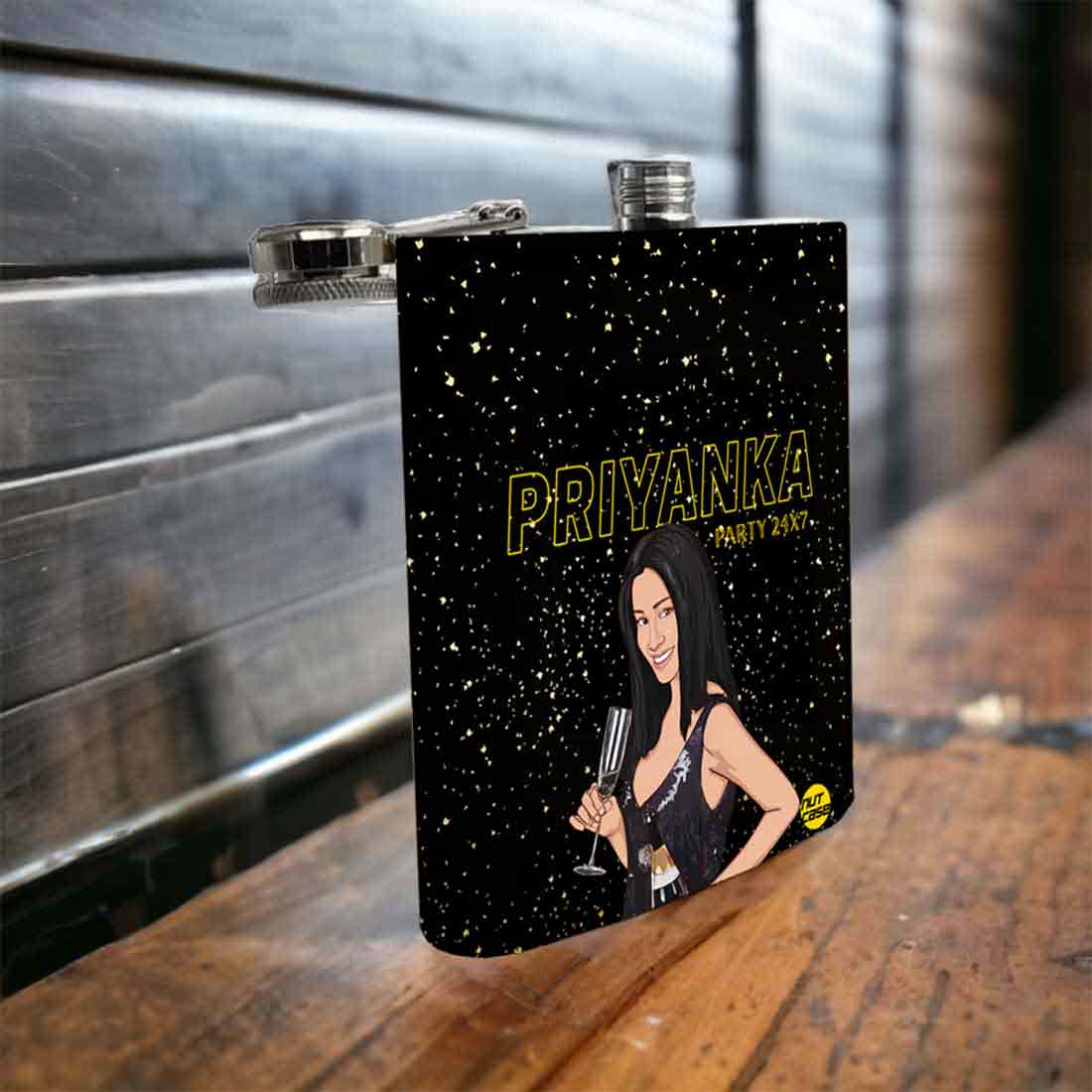 Whiskey Hip Flask with Art Picture-Customized Stainless Steel Flasks - Image 8