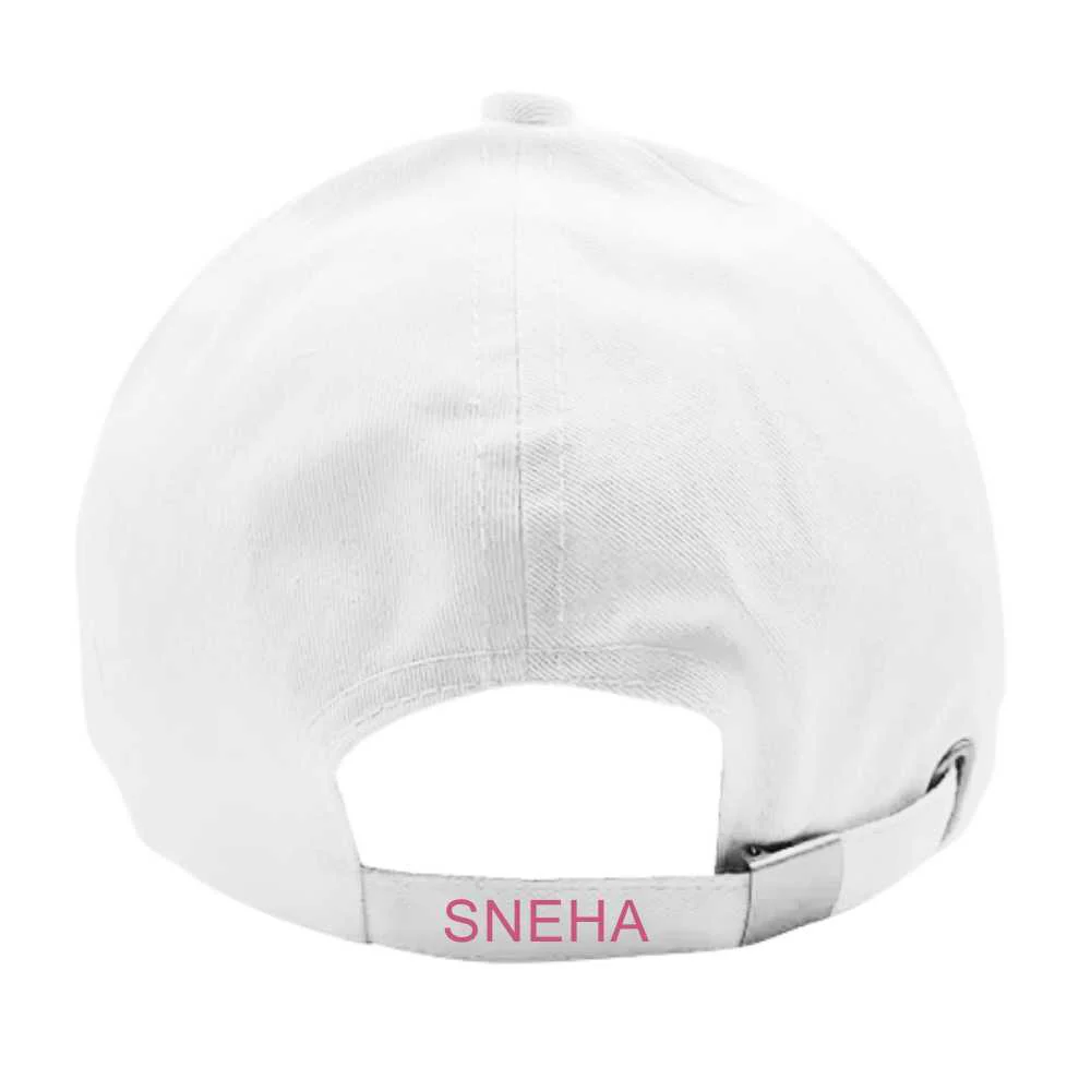 White Cap For Women with Name - Image 2
