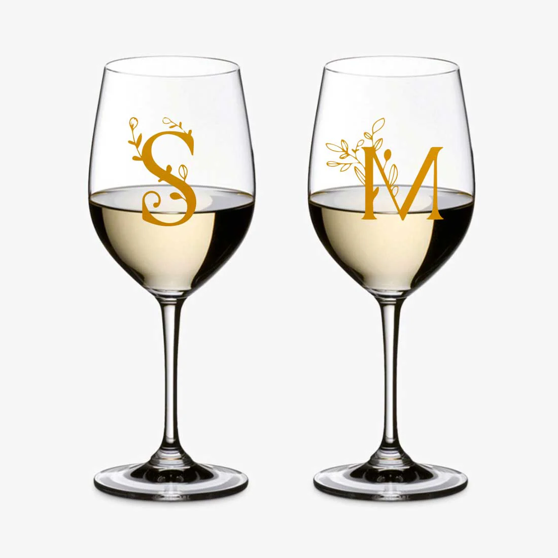 Customized Wine Glasses for Couples Anniversary Gift Ideas for Couples - Monogram - Image 4