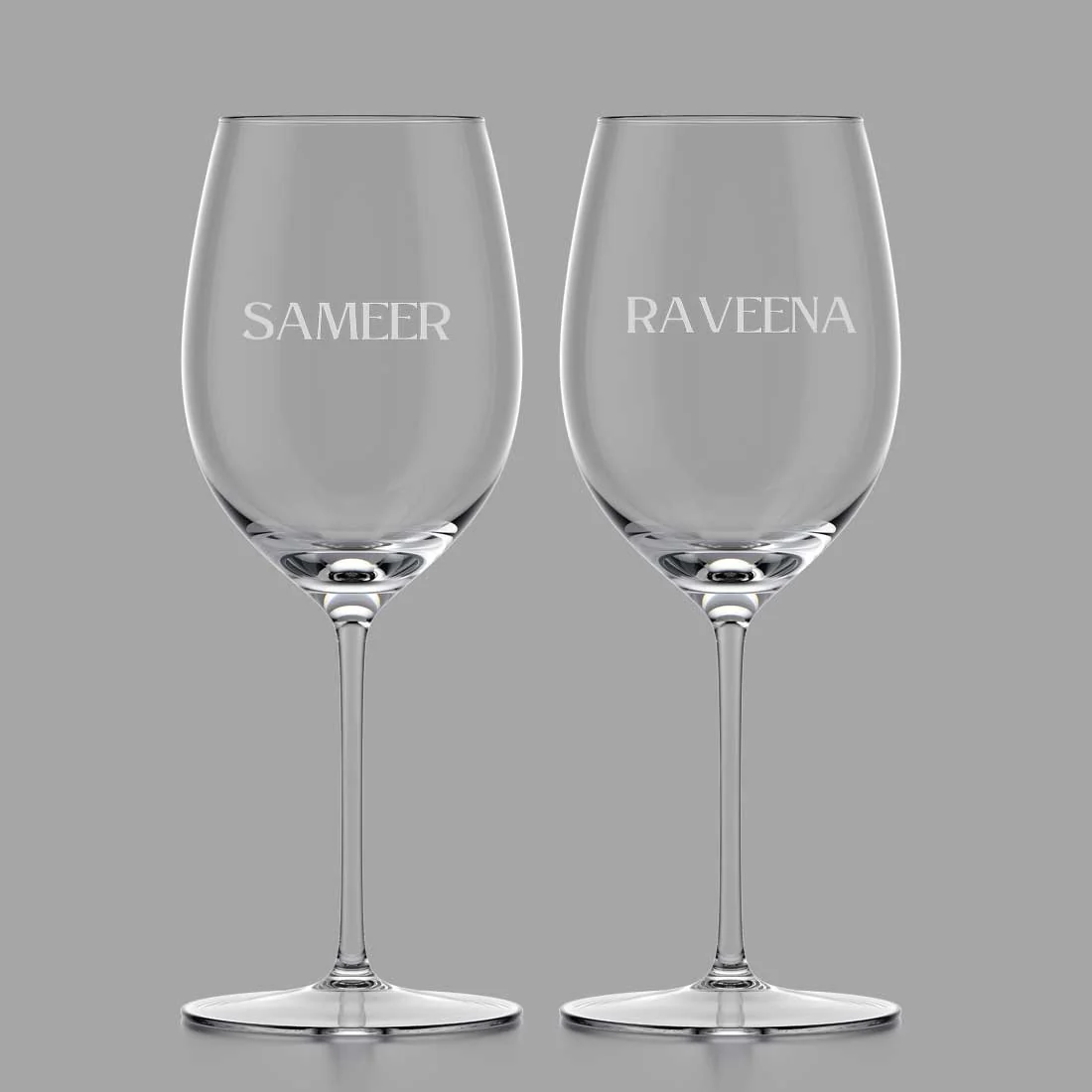 Wine Glasses for Couples Engraved with Personalized Name - Image 5
