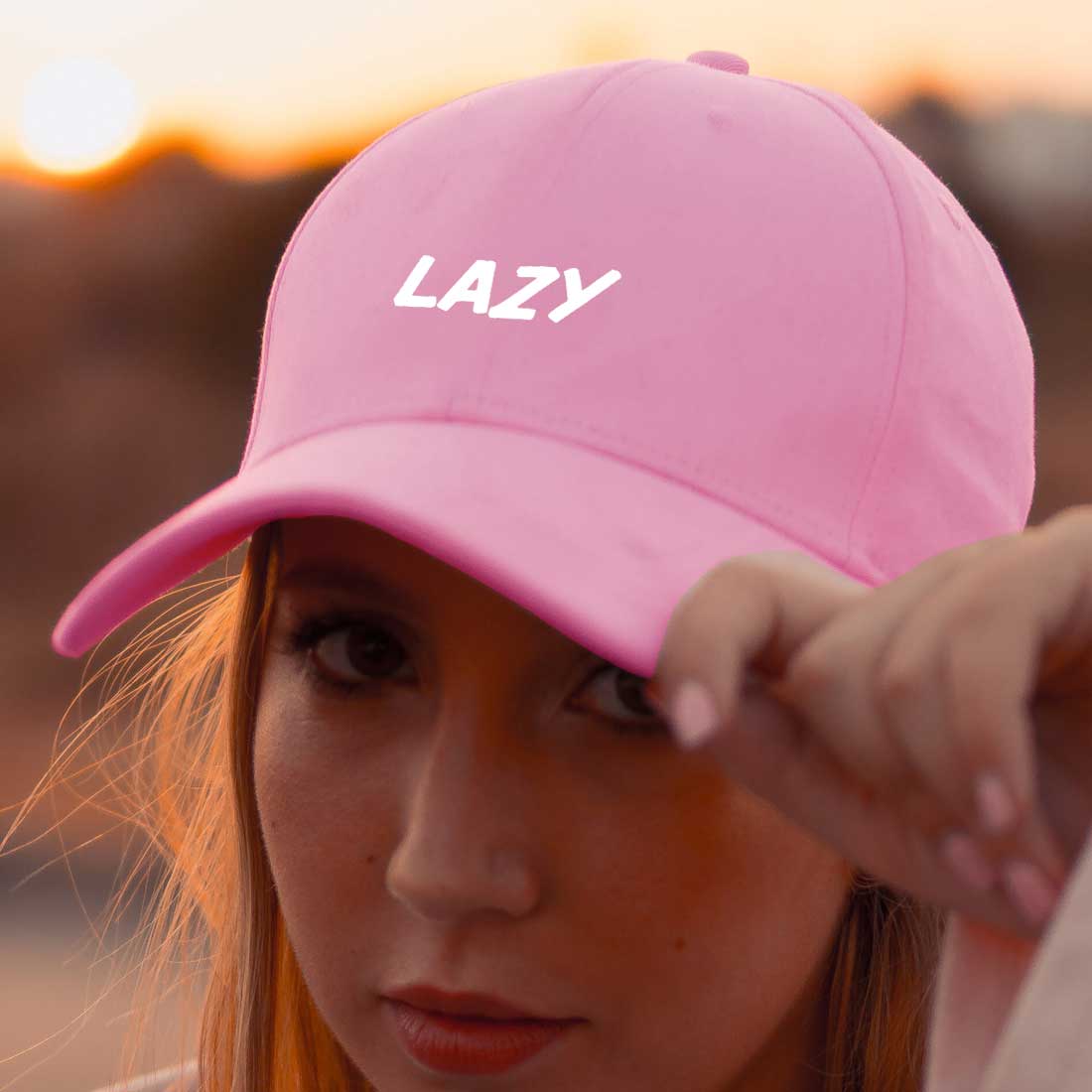 Women's Baseball Cap with Text - Pink - Image 3