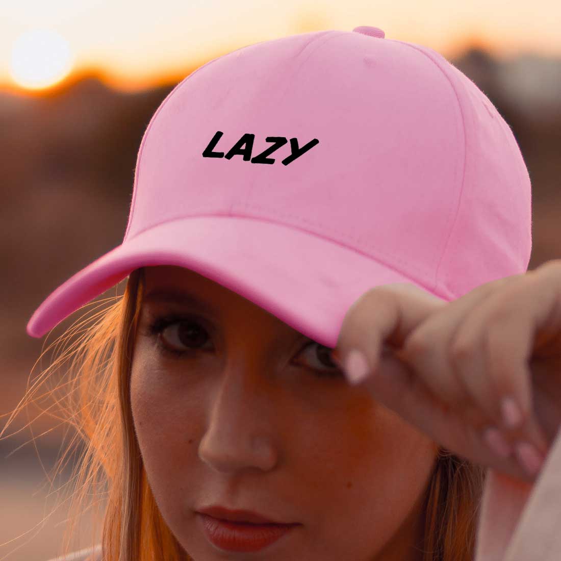 Women's Baseball Cap with Text - Pink - Image 4