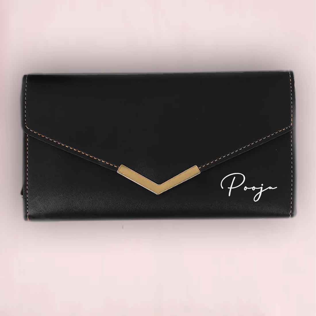 Women's Clutch Purse with Name - Faux Leather Ladies Wallet - Image 5