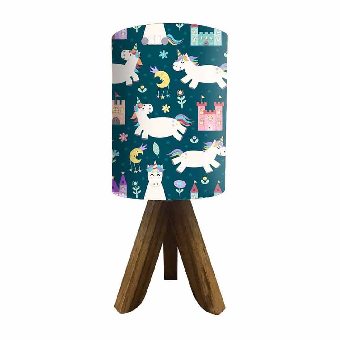 Wood Base Table Lamps For Kids-Cute Unicorn (3W LED Bulb Included) - Image 4