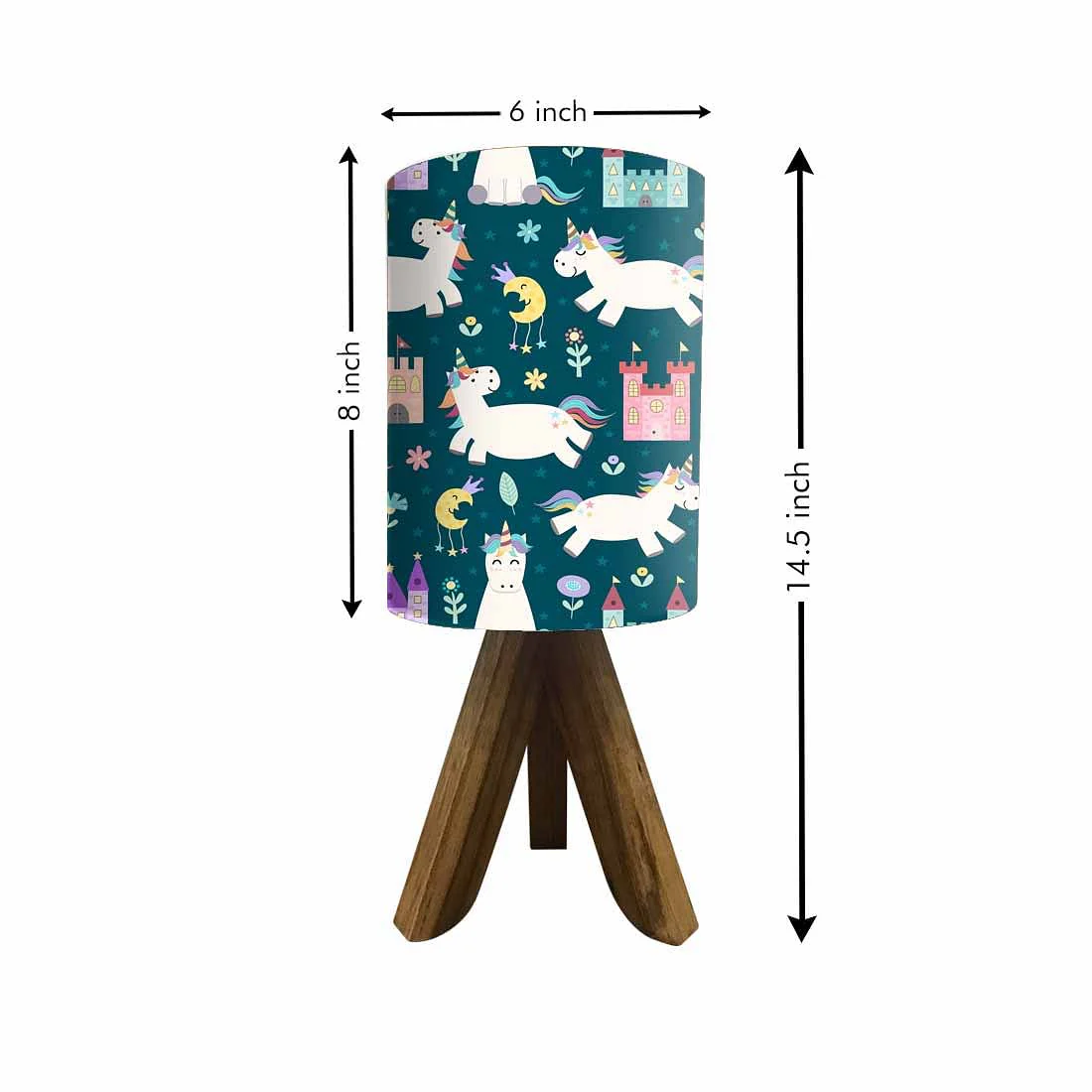 Wood Base Table Lamps For Kids-Cute Unicorn (3W LED Bulb Included) - Image 5