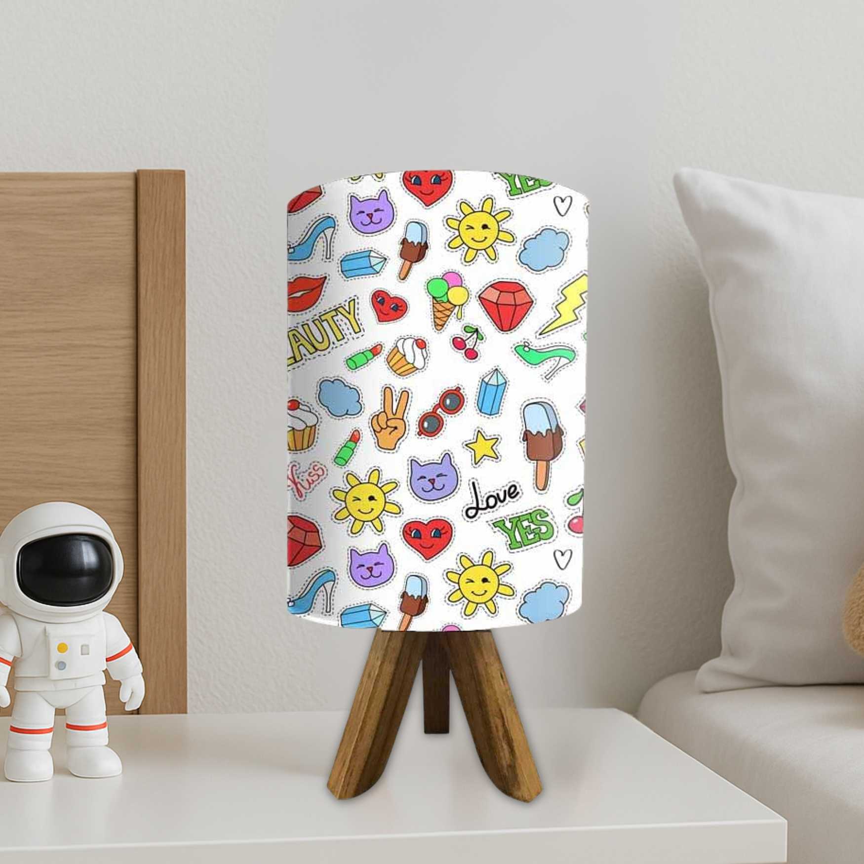 Wooden Bedroom Lamps For Bedroom-Kiss Love (3W LED Bulb Included) - Image 2