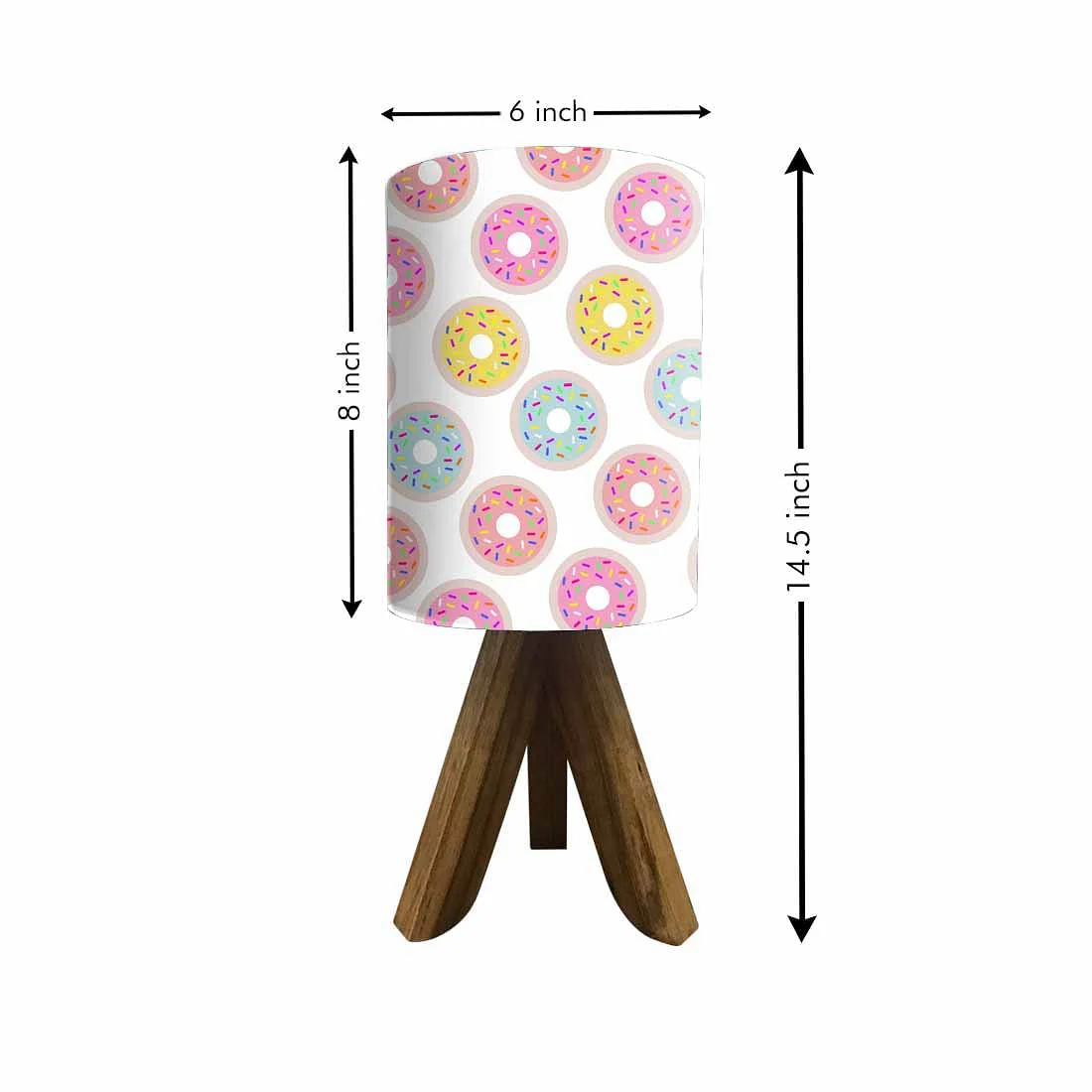 Wooden Side Lamps For Bedroom-Colorful Donuts (3W LED Bulb Included) - Image 5