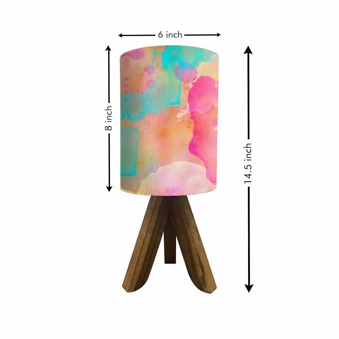 Wooden Bedroom Lamps For Bedroom-Watercolor Green (3W LED Bulb Included) - Image 5
