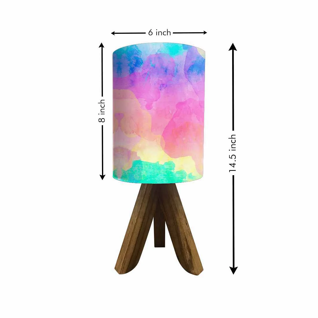 Wooden Bedside Lights For Bedroom-Watercolor Blue (3W LED Bulb Included) - Image 5