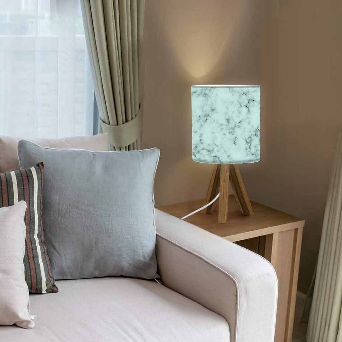 Wooden Table Lamps for living room For Bedroom-Smokes (3W LED Bulb Included) - Image 3