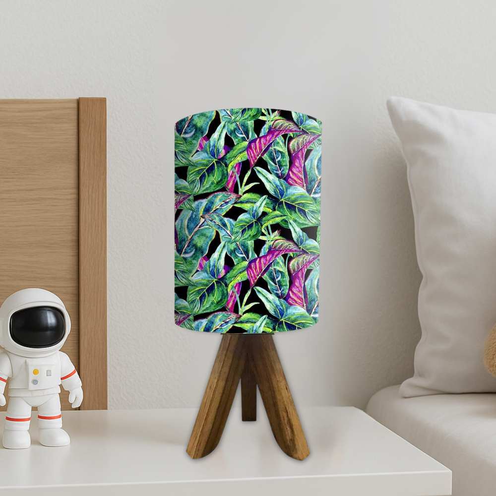 Wooden Lamp For Bedroom-Pinkish Leaves (3W LED Bulb Included) - Image 3