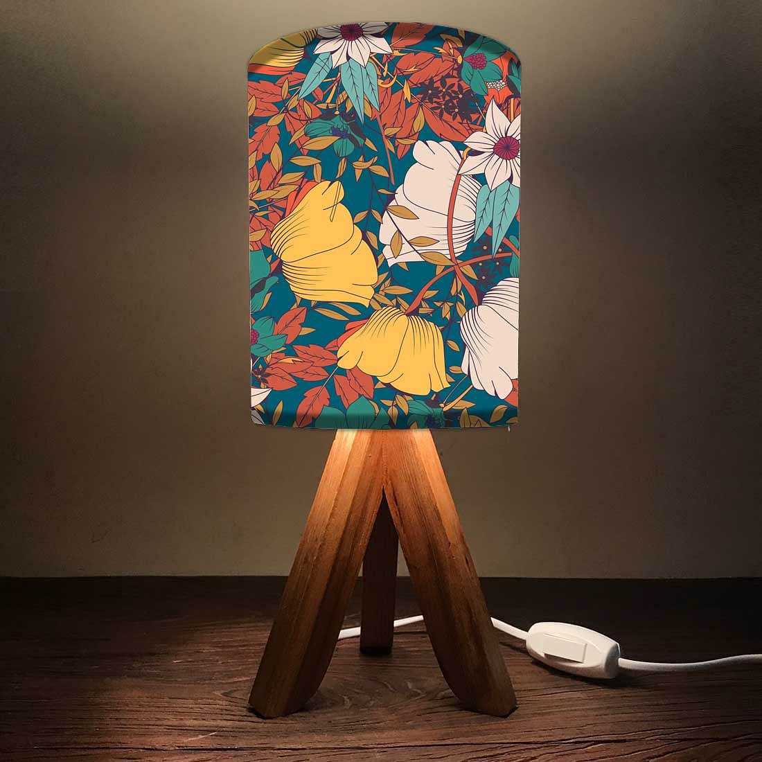 Mini Table Lamp Wooden Tripod Light for Bedroom with 3w LED bulb (3W LED Bulb Included) - Image 5