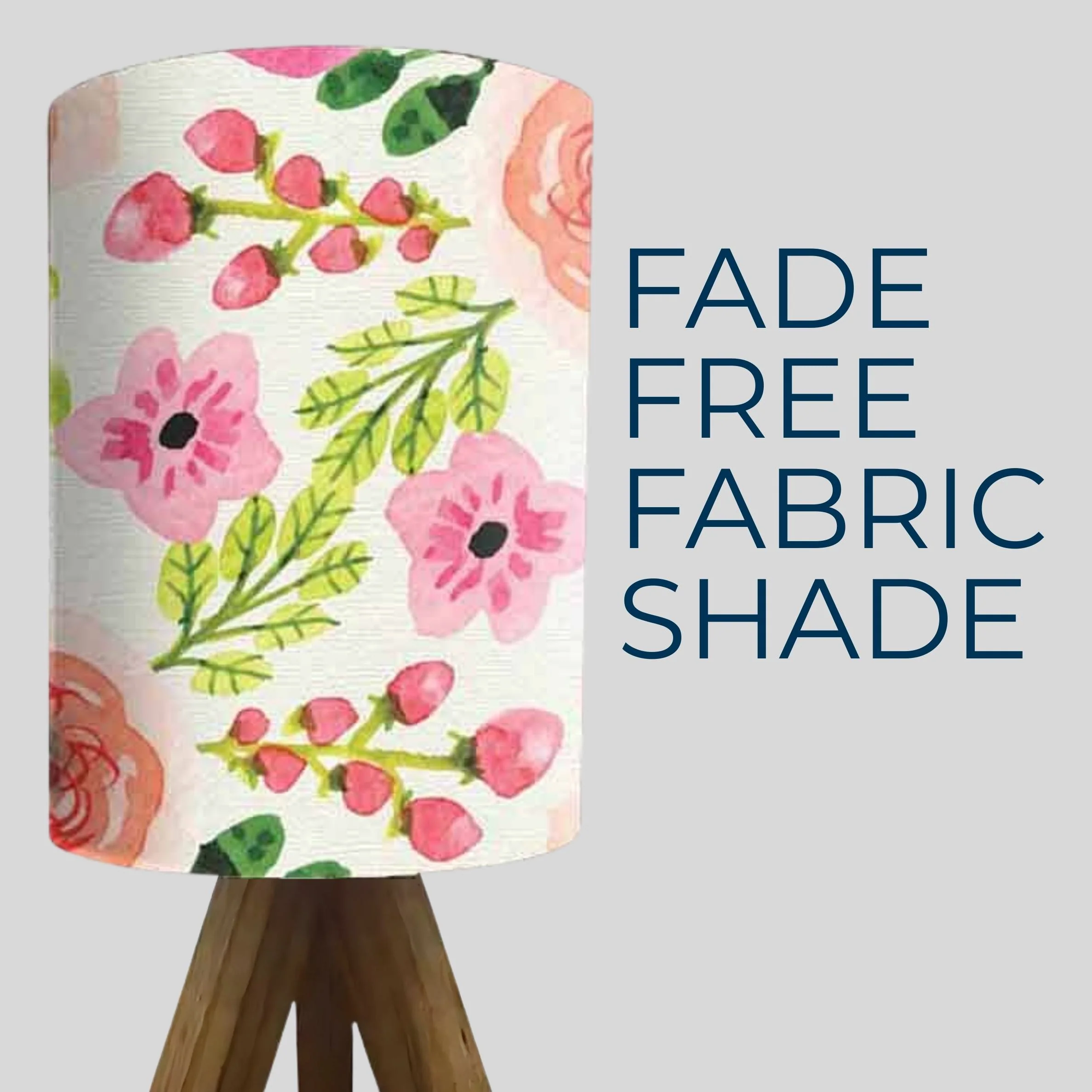 Small Wooden Bedside Table Lamps For Bedroom Living Room-Watercolor Flower (3W LED Bulb Included) - Image 3