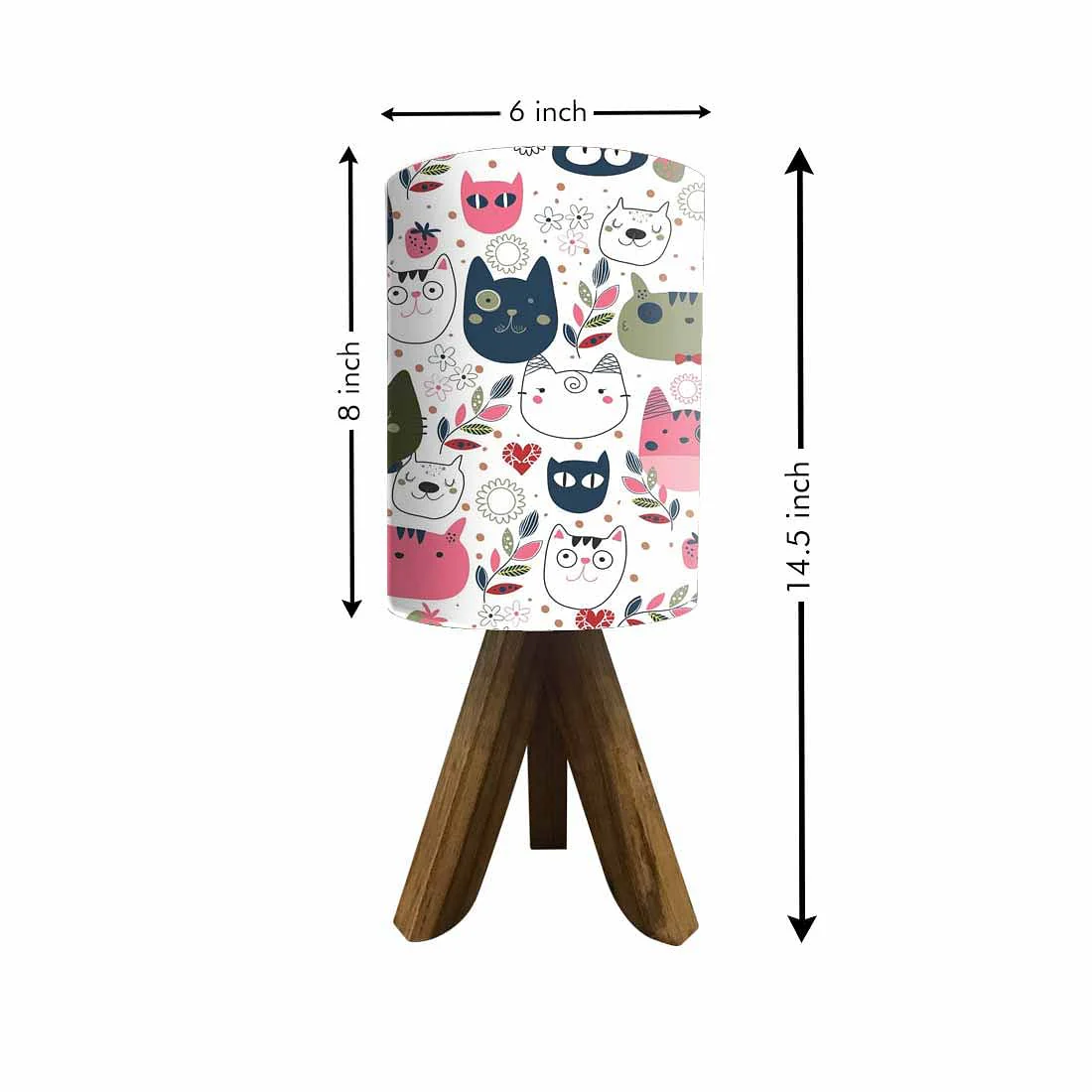 Wooden Stick Lamp For Bedroom-Cute Cats (3W LED Bulb Included) - Image 5
