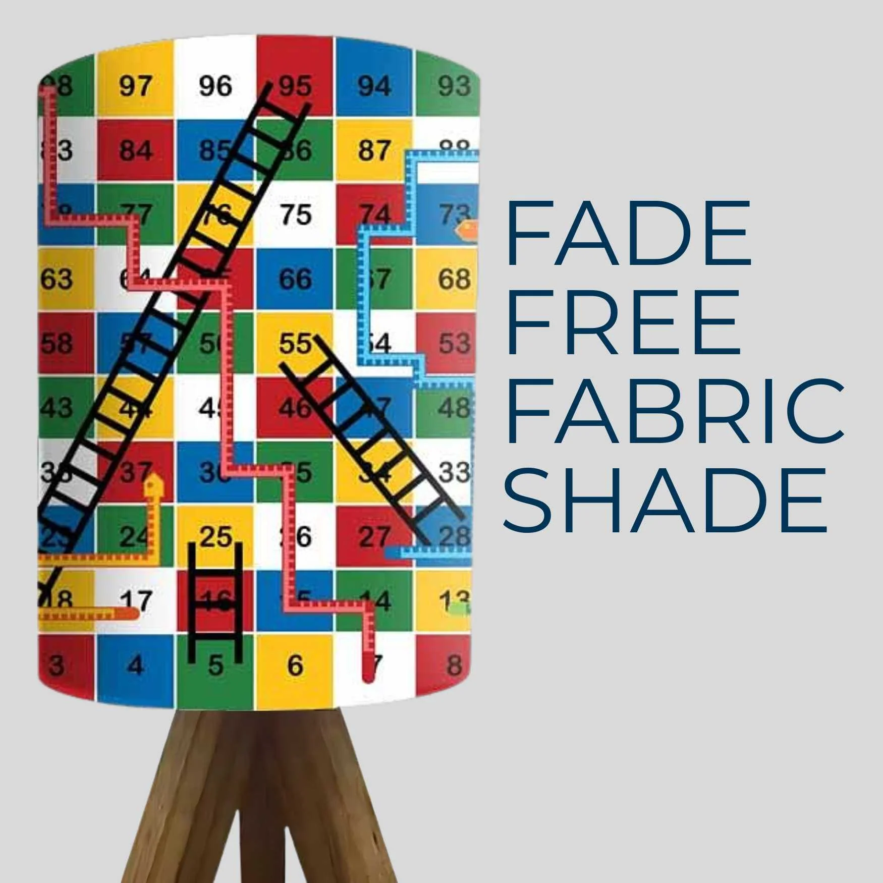 Sheesham Wood Lamp Table For Bedroom-Multicolor Snake & Ladder (3W LED Bulb Included) - Image 3