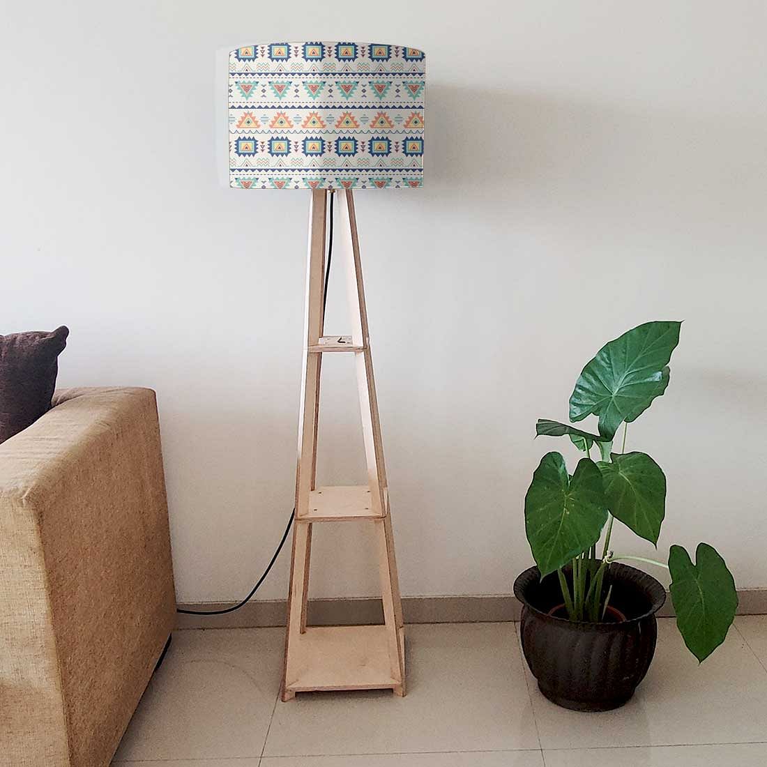 Wooden Tripod Floor Lamp for Living Room - Aztec - Image 6