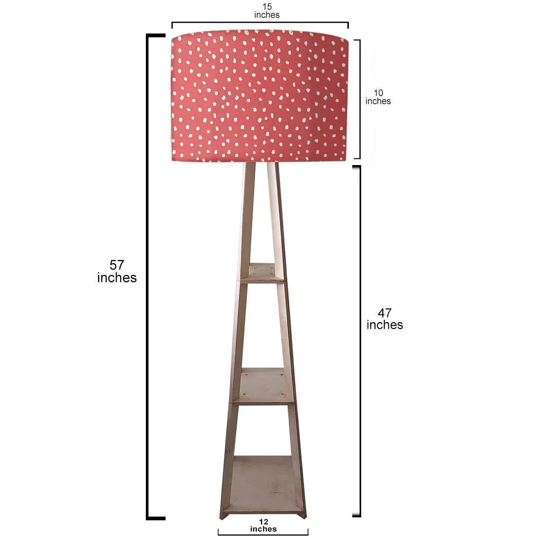 Pink Wooden Tripod Lamp for Living Room - Image 3