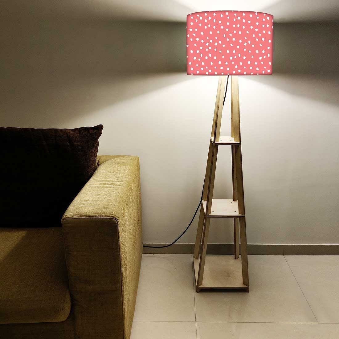 Pink Wooden Tripod Lamp for Living Room - Image 5