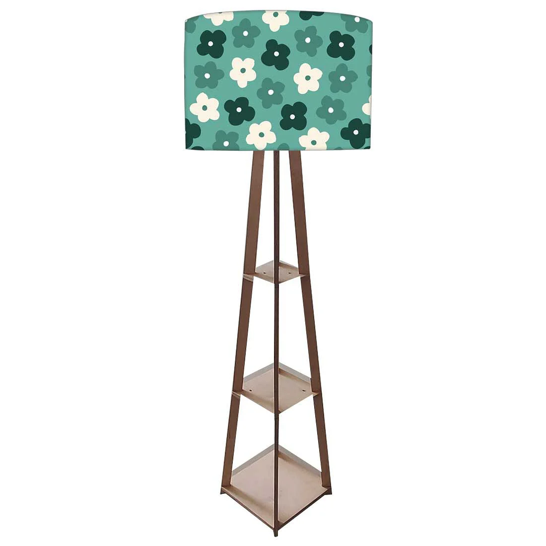 Floor Lamps For Living Room - Teal Flowers - Image 4