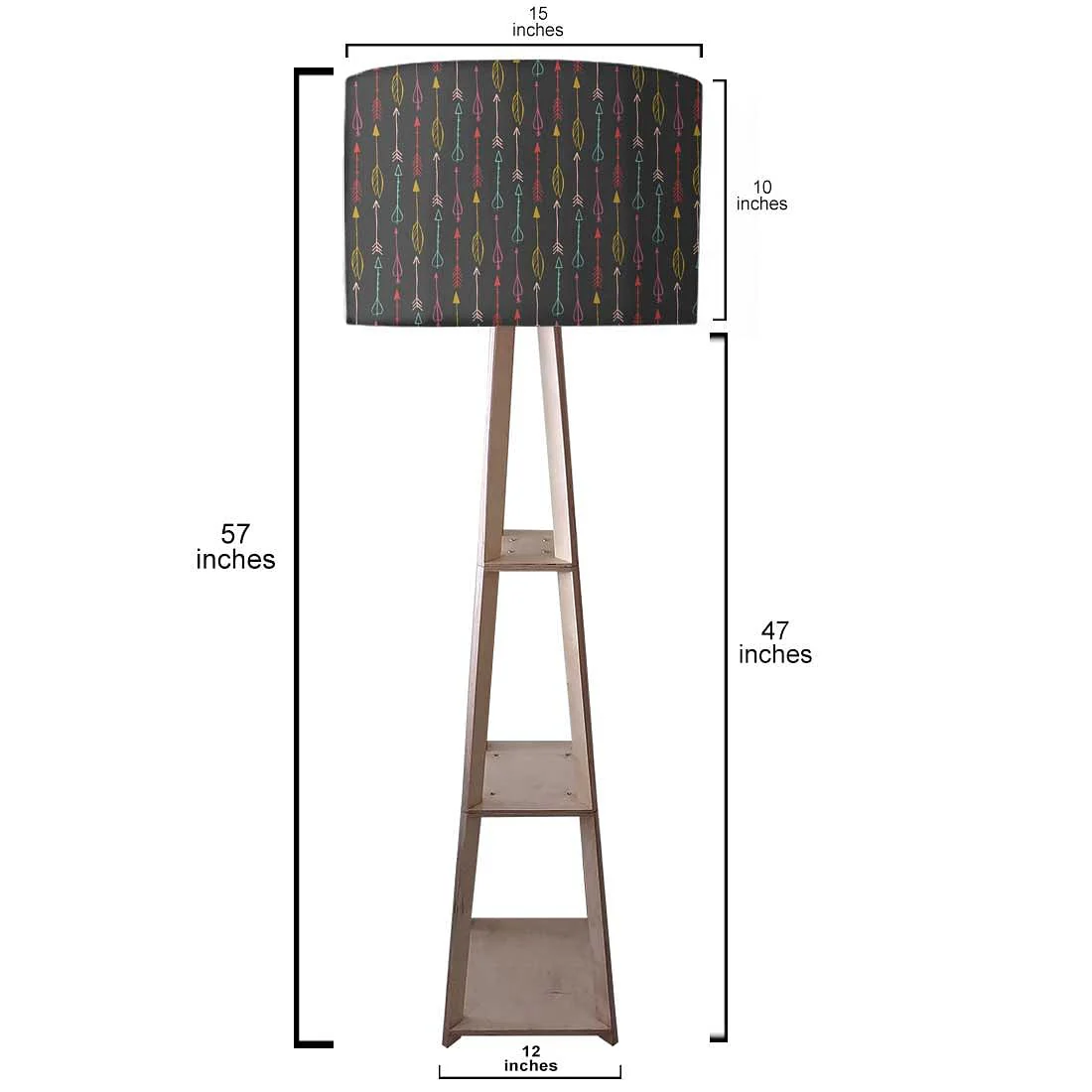 Shelf Tripod Floor Lamp - Colorful Arrows - Image 3
