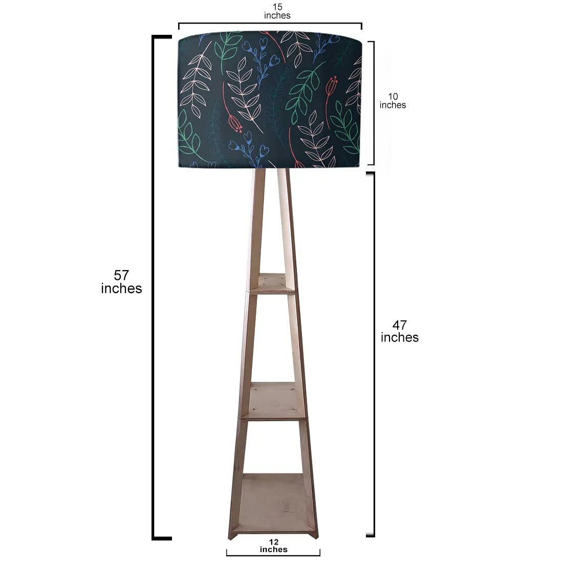 Wooden Tripod Floor Lamp - Colorful Branches - Image 3