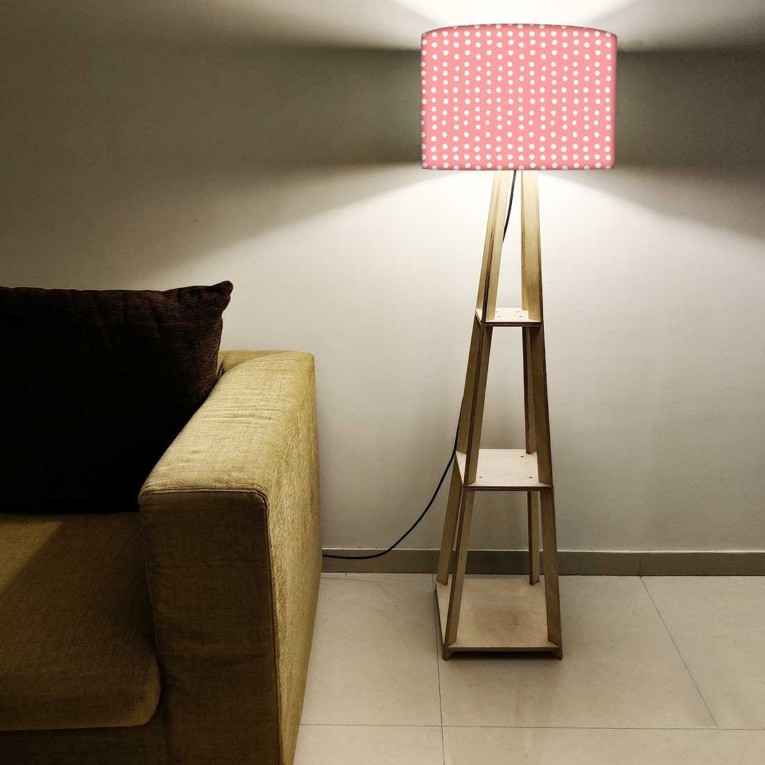 Floor Lamp with Shelves - White Dots - Image 5