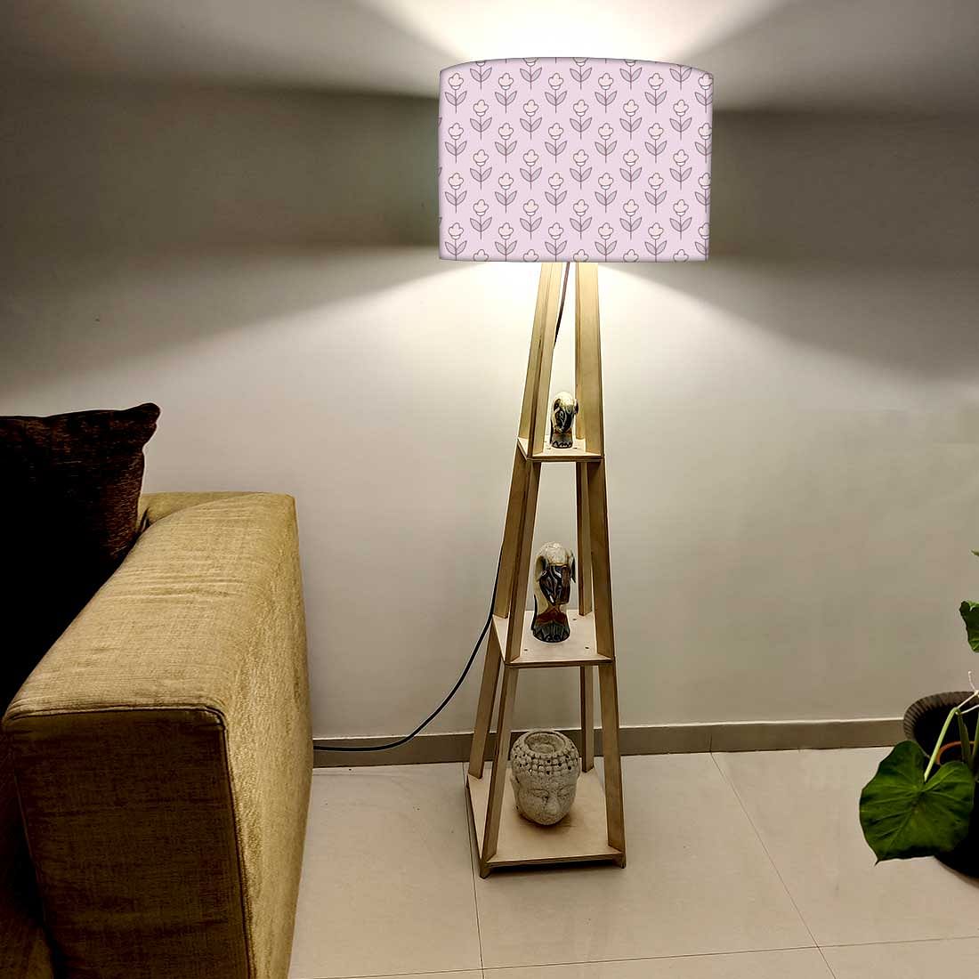 Modern Floor Lamps - Flower Buds Purple - Image 2