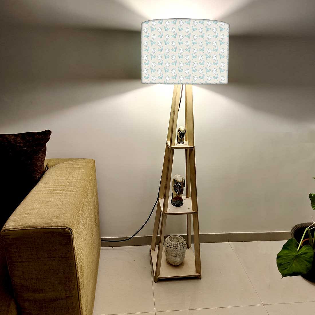 Shelf Tripod Floor Lamp - Flower Buds Yellow - Image 2