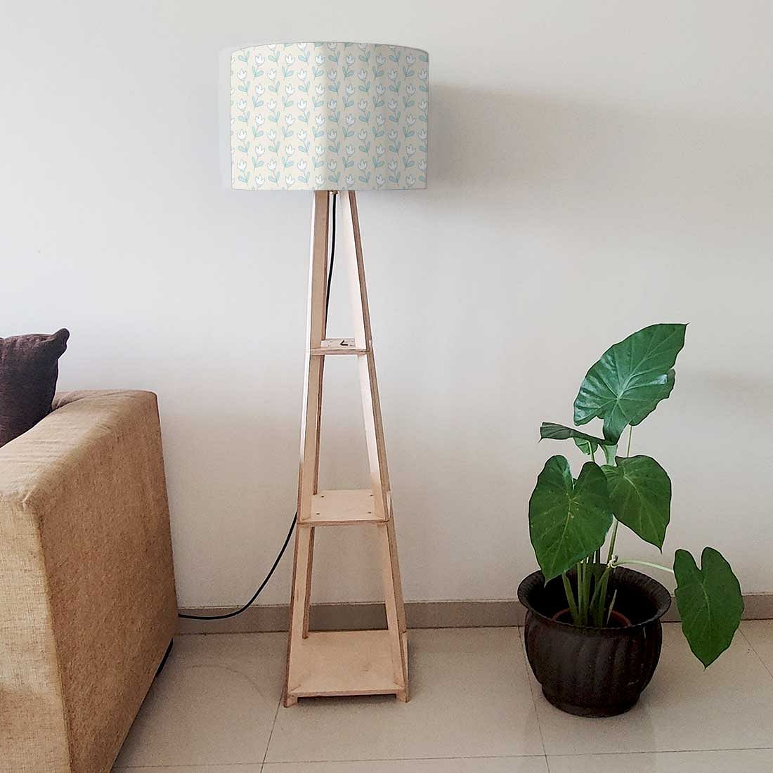 Shelf Tripod Floor Lamp - Flower Buds Yellow - Image 6