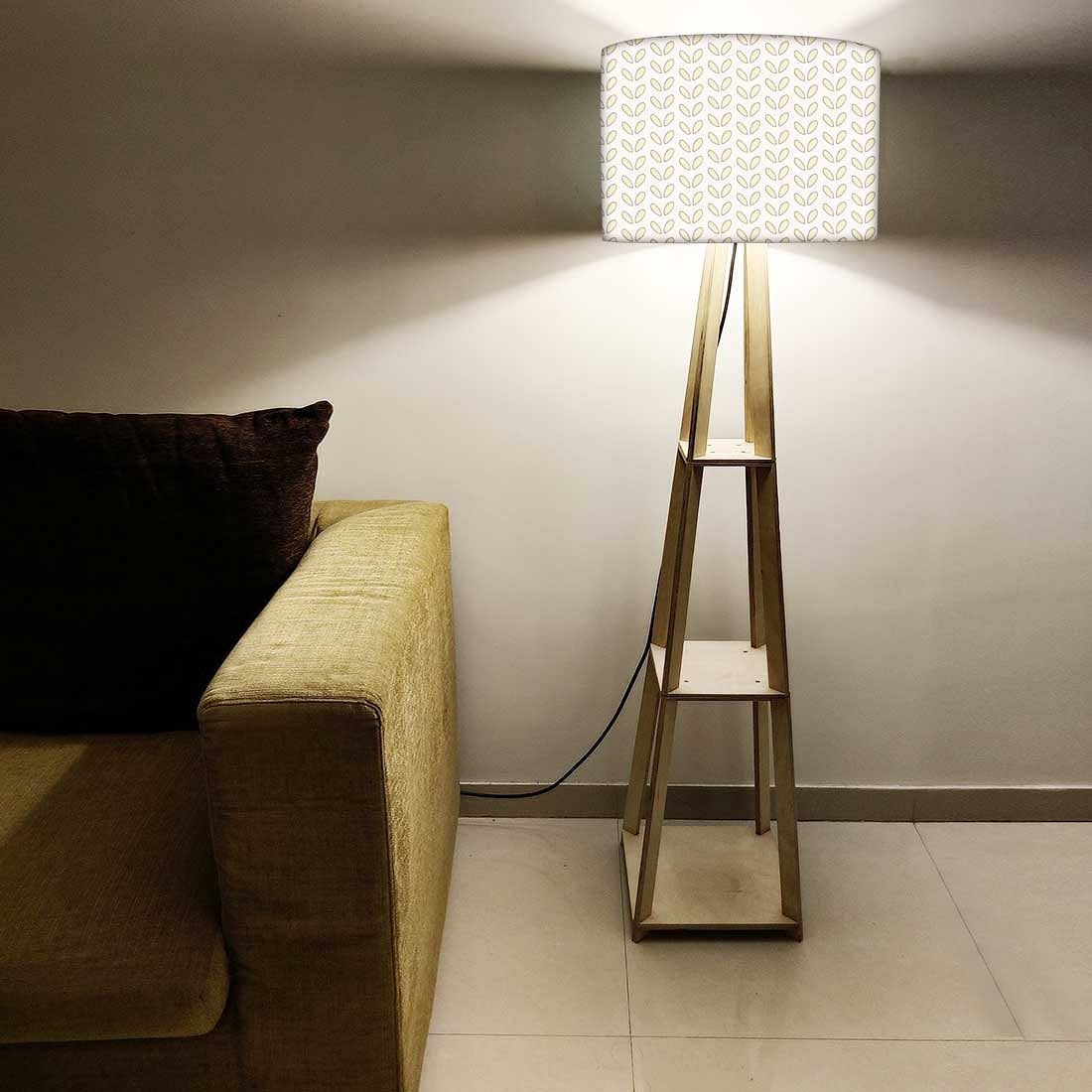Floor Standing Lamps - Flower Buds Yellow Pattern - Image 5