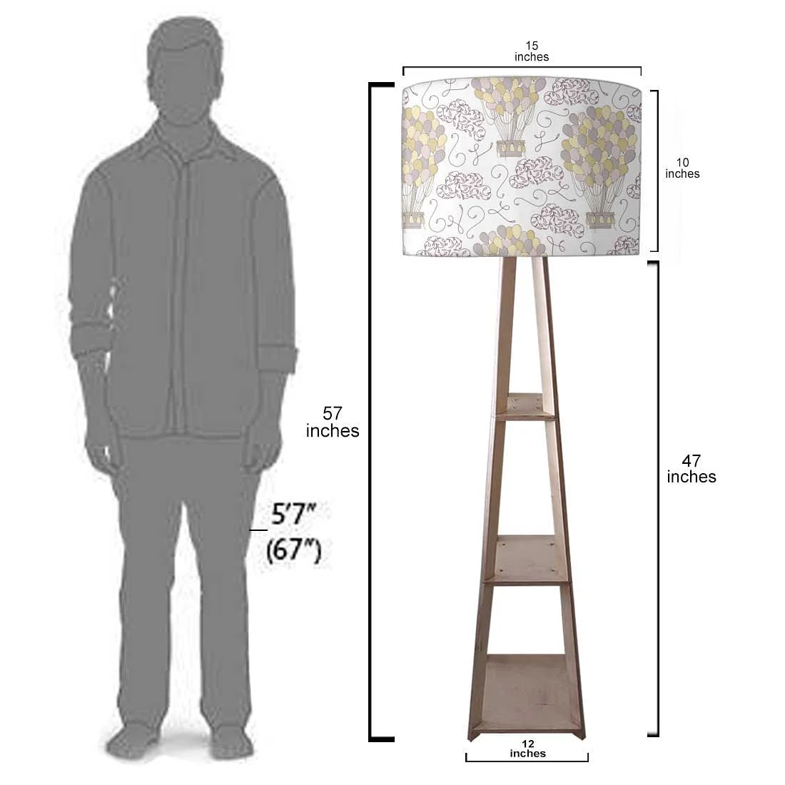 Bright Floor Lamp for Bedside Light - Air Balloon - Image 7