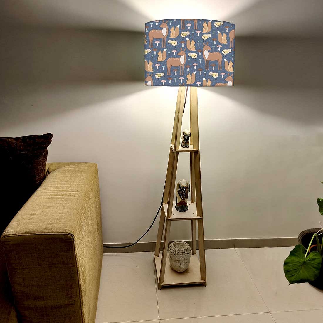 Small Wooden Floor Lamp - Cute Sqiurel - Image 2