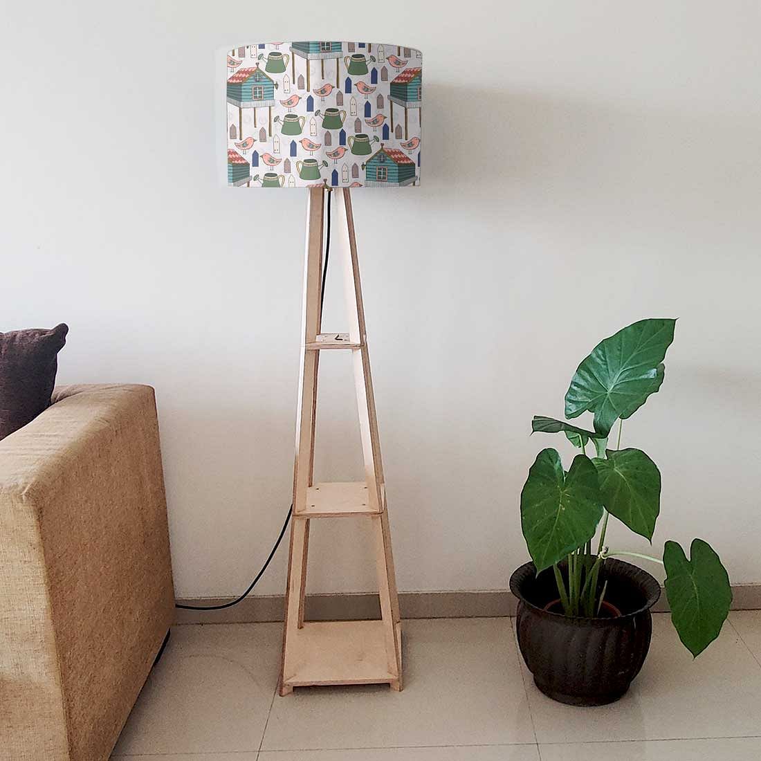 Tall Wooden Standing Lamps - Birds & Their Home - Image 6
