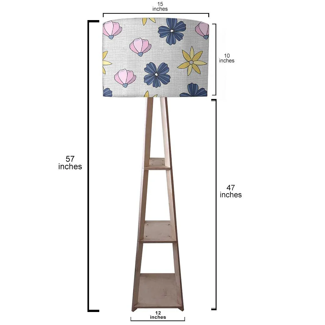 Outdoor Floor Lamp with Shelf for House - Sweet Flowers - Image 4