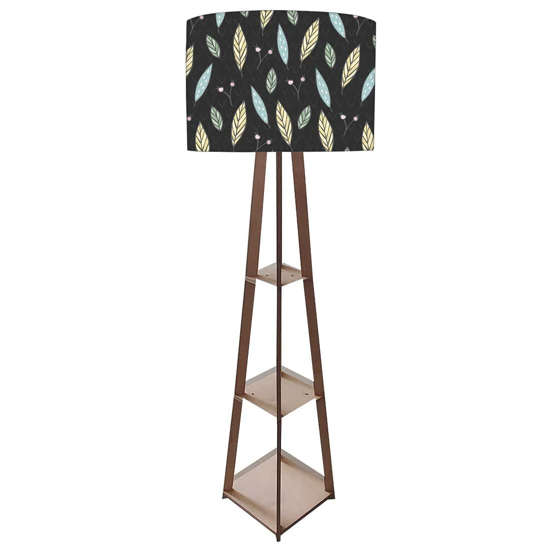 Wooden Column Floor Lamp for Bedside Light - Wheat Leaves - Image 5