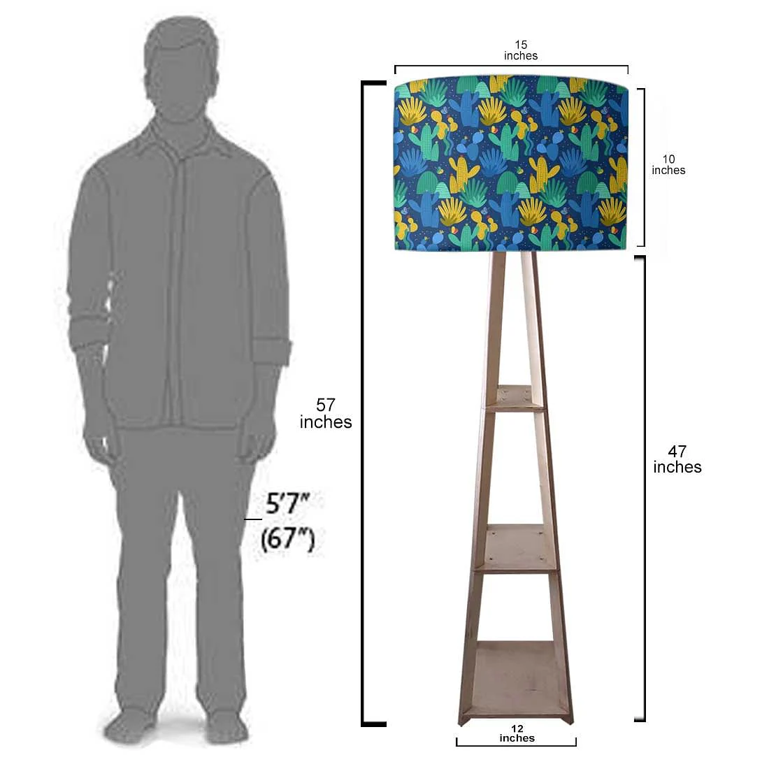 Floor Lamps For Living Room - Blue Cactus - Image 7