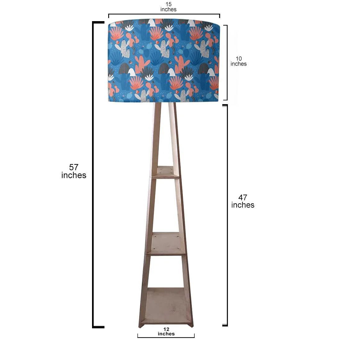 Shelf Tripod Floor Lamp - Night Cactus - Image 3