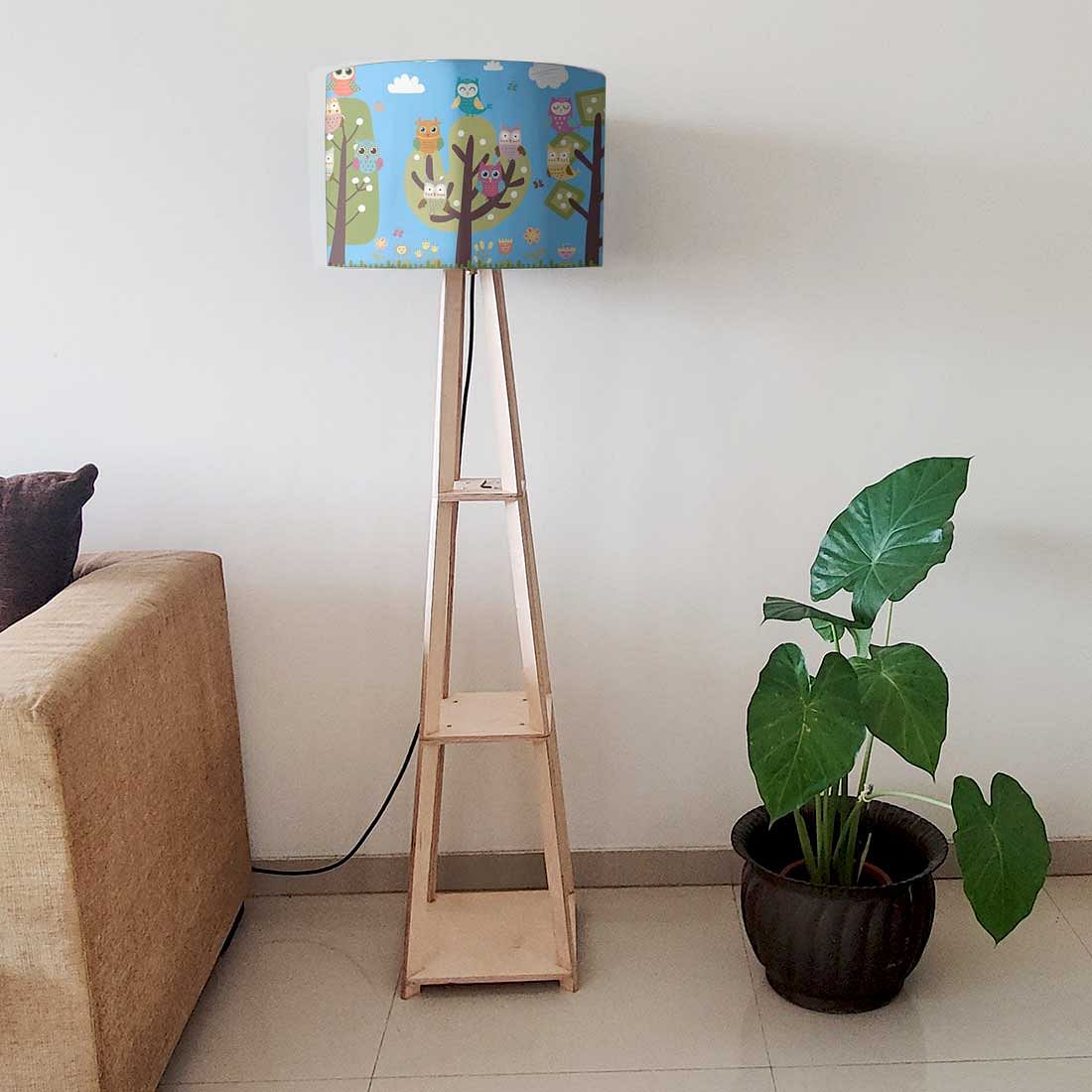 Children Standing Wooden Tripod Light Lamps- Owl and Tree - Image 6