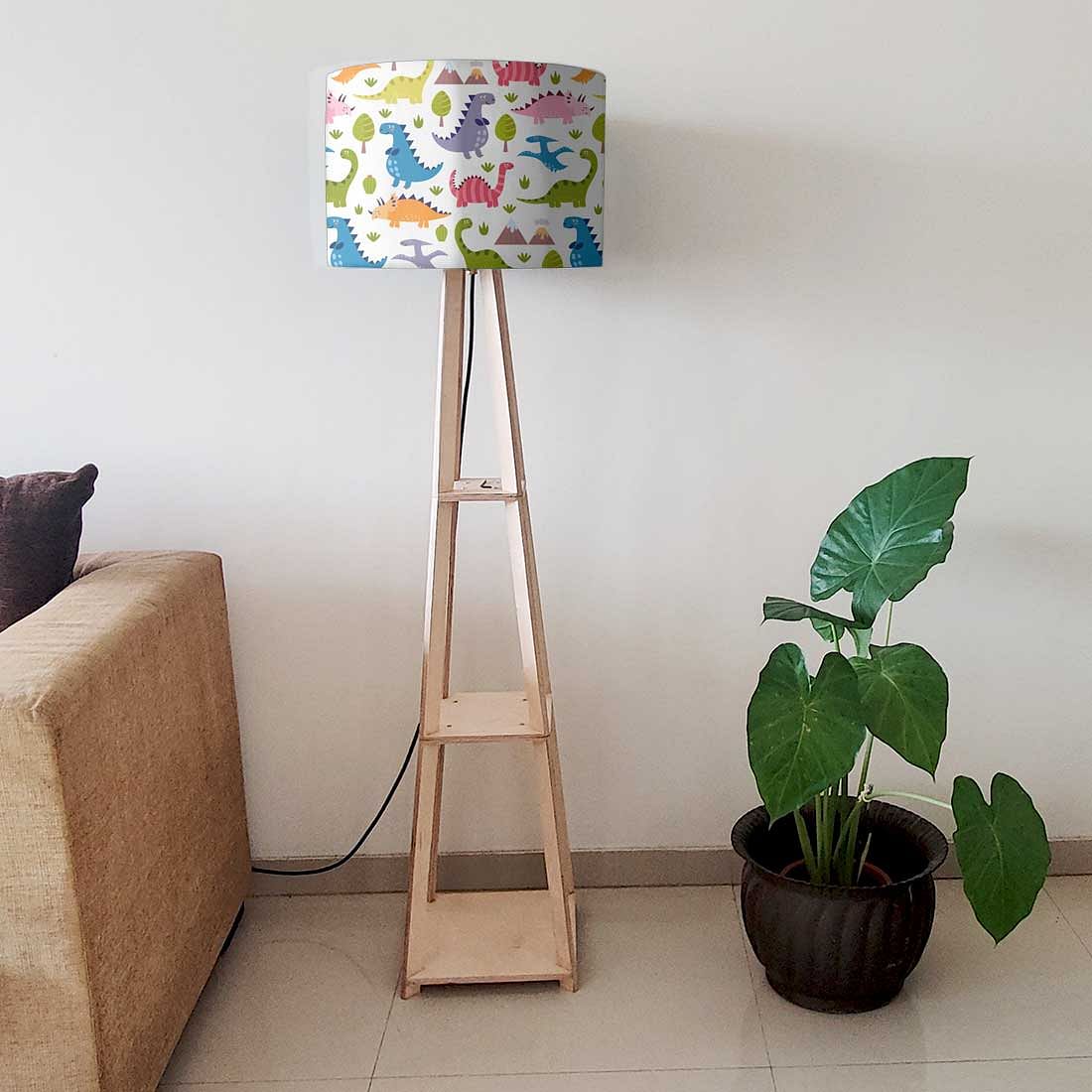 Wooden Cool Floor Lamps for Children Room - Dinasour