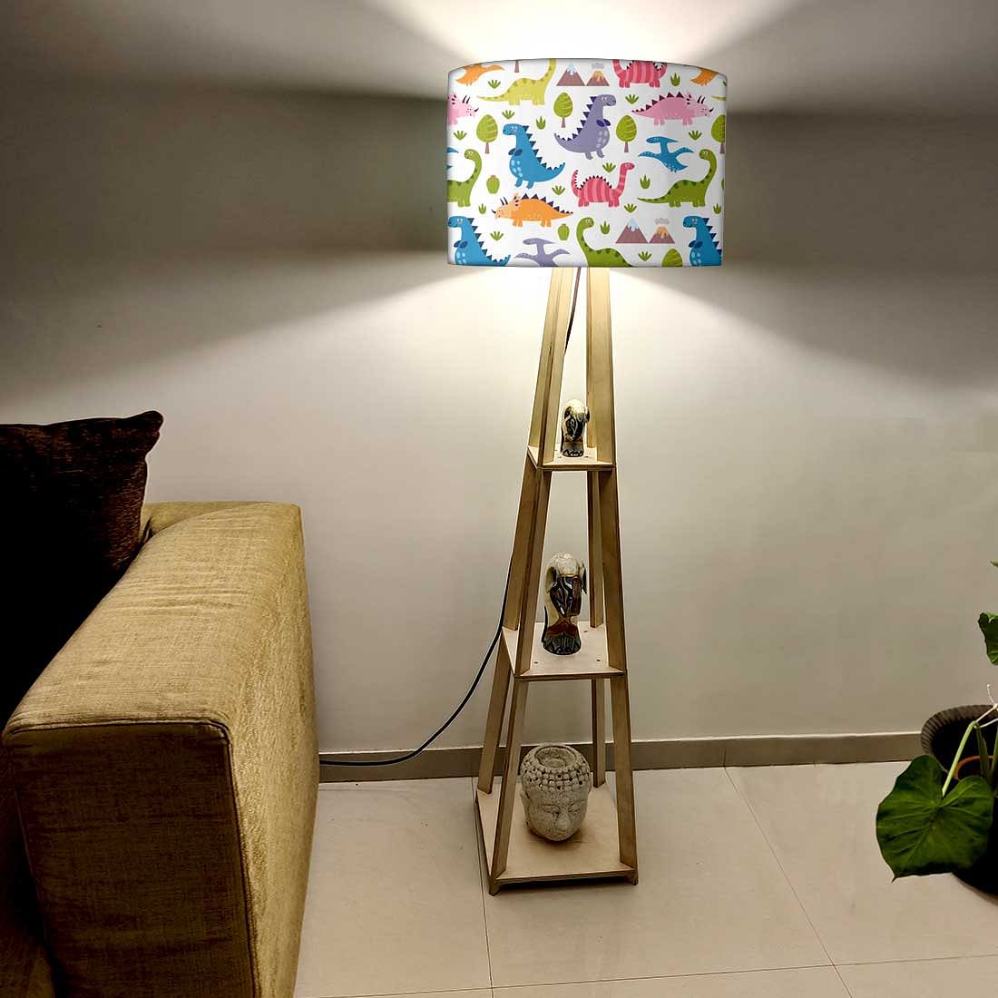 Wooden Cool Floor Lamps for Children Room - Dinasour - Image 2