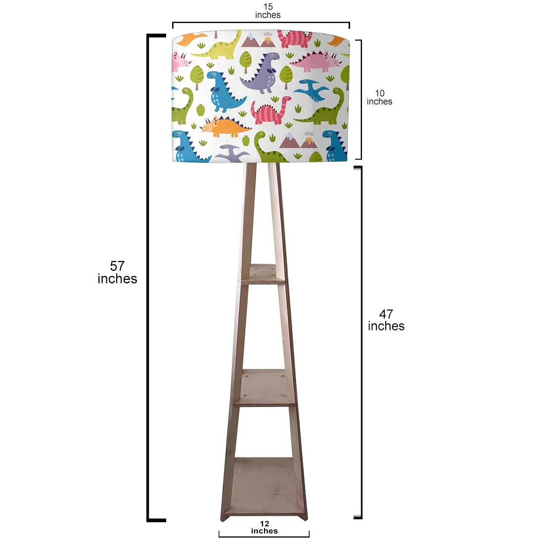 Wooden Cool Floor Lamps for Children Room - Dinasour - Image 4