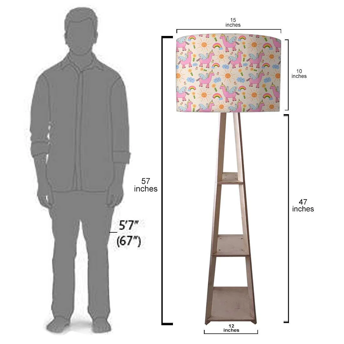 Pink Cute Corner Lamps for Kids Bedroom - Unicorn - Image 7